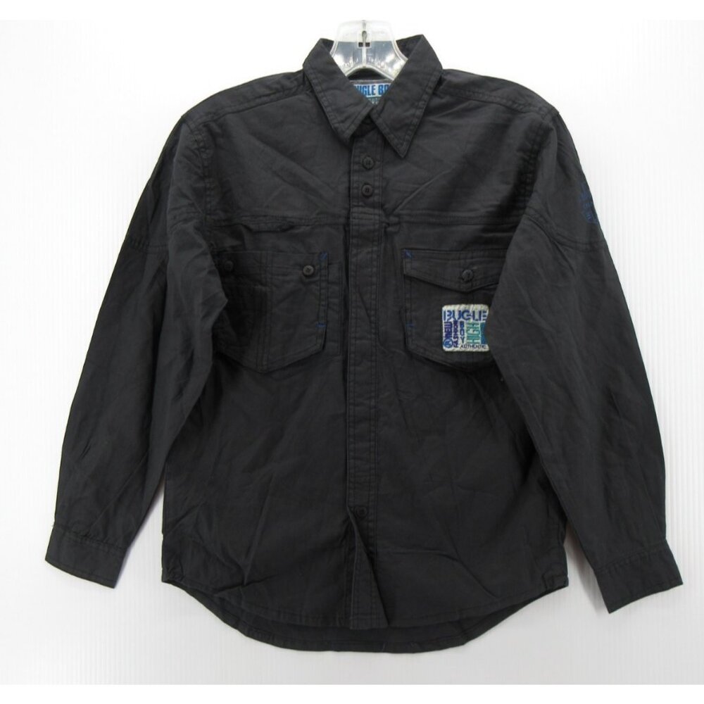 VINTAGE Bugle Boy Shirt Boys Small Utility Field Button Up Streetwear NEW